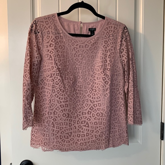 J Crew Factory Lace Top - Picture 1 of 4